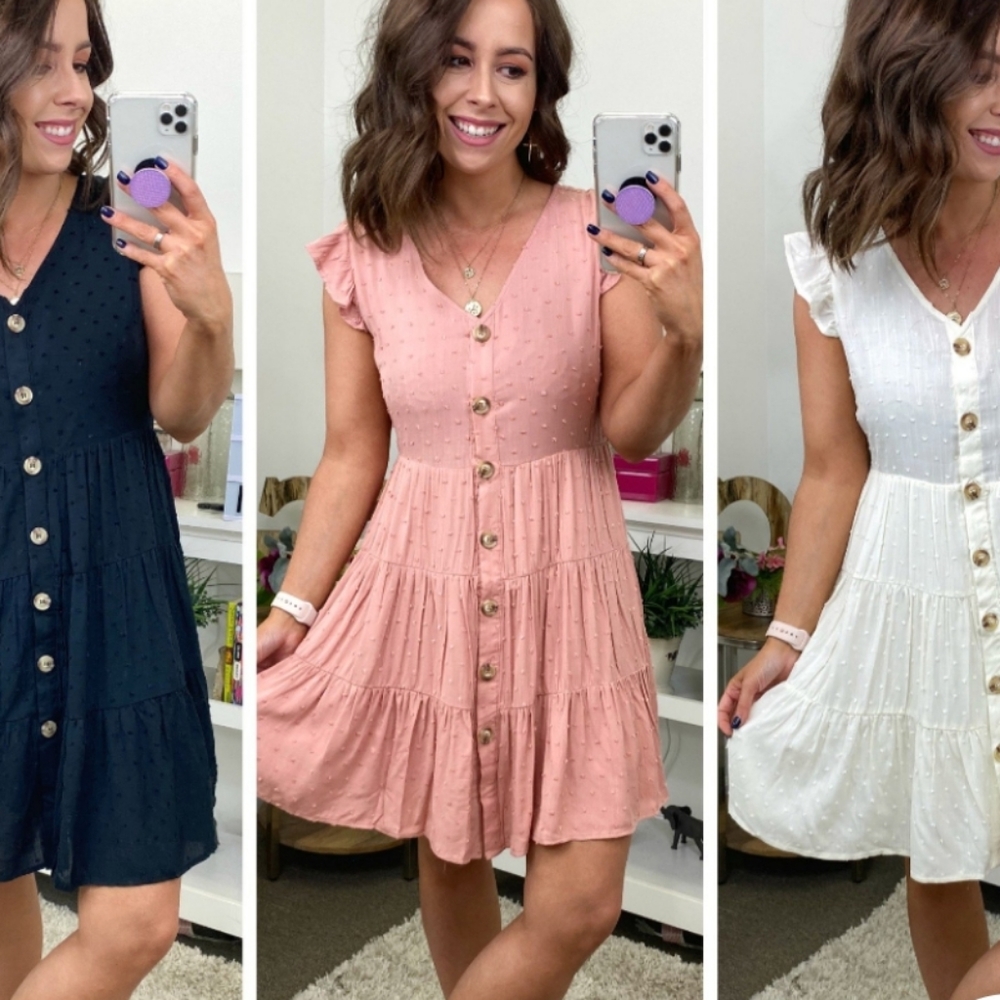 Mauve Button Down Dress